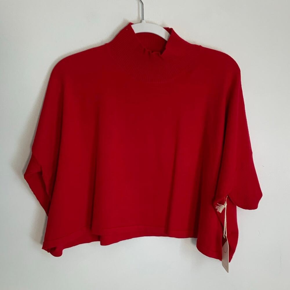 Kerisma Red AJA Ortho Mock Neck Sweater One size NWT